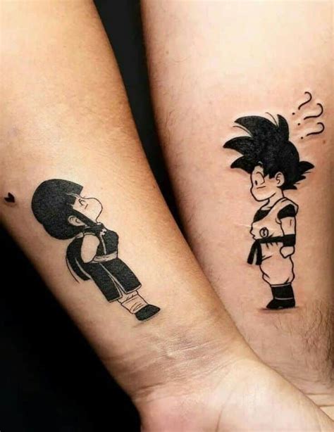 tatuajes de dragon ball para parejas|Tatuajes en pareja de dragon ball